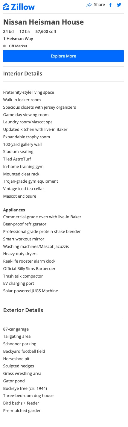 Nissan Heisman House Zillow Listing Page 2